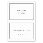 Elegant Borders Minimalist Foldable Place Card