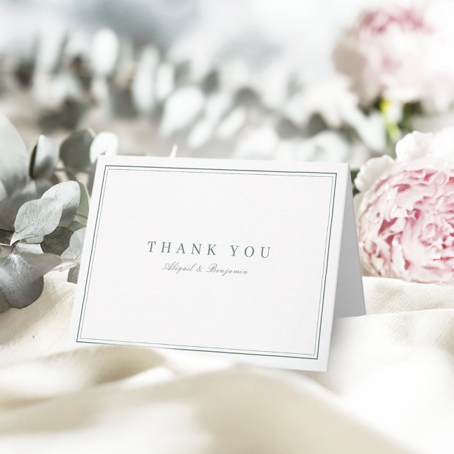 Elegant borders sage green minimalist thank you (Elegant borders sage green minimalist thank you
)