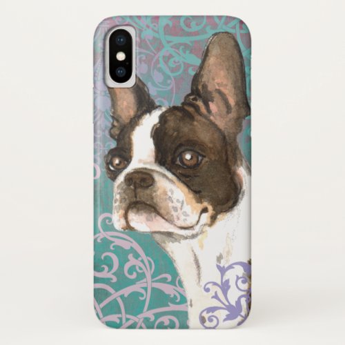 Elegant Boston Terrier iPhone XS Case