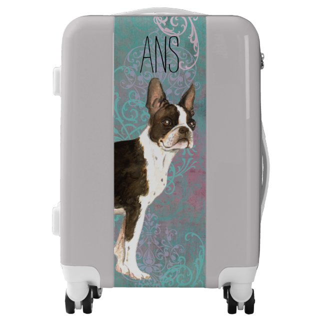 Elegant Boston Terrier Luggage (Front)