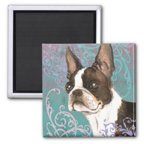 Elegant Boston Terrier Magnet