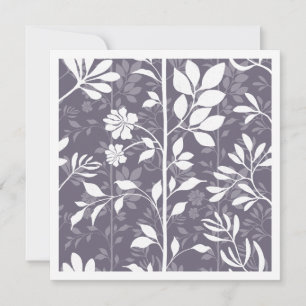 Elegant Botanic Climbing Vines dark lavender Note Card