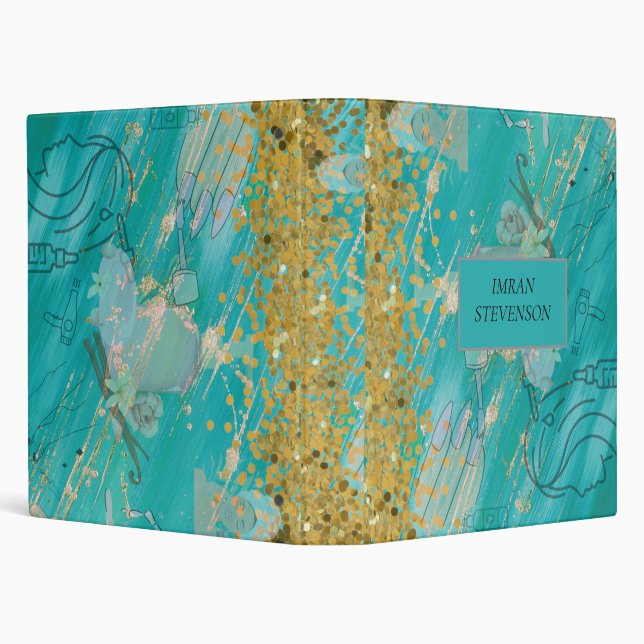 Elegant Botanical 3 Ring Binder (Background)