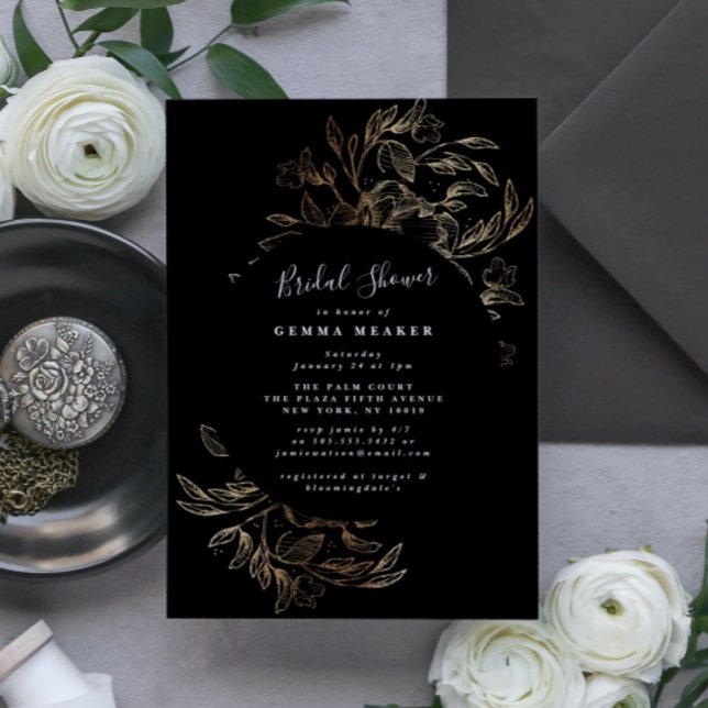 Elegant Botanical Bridal Shower Invitation (Creator Uploaded)
