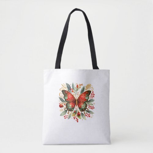 Elegant Botanical Butterfly | Luxury Floral Nature Tote Bag
