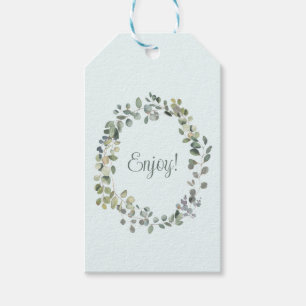 Elegant Botanical Chic Eucalyptus Greenery Budget Gift Tags