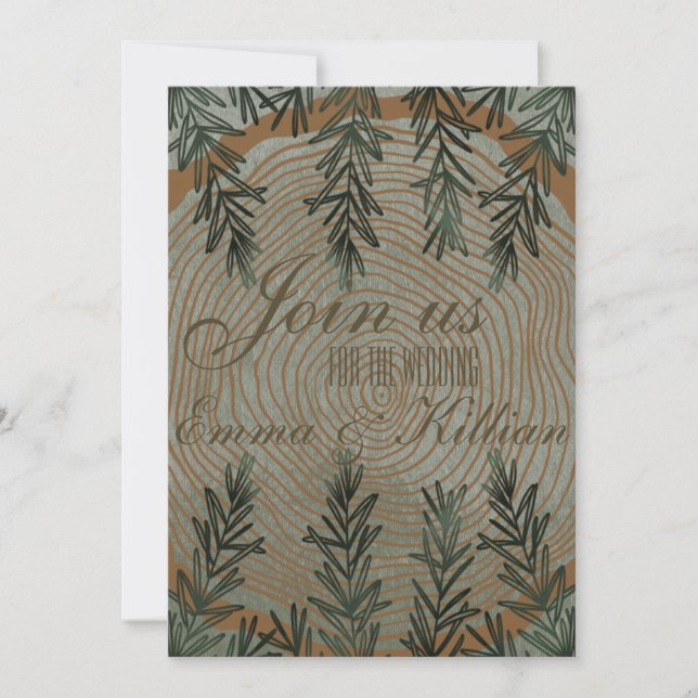 Elegant Botanical Christmas Invitation (Front)