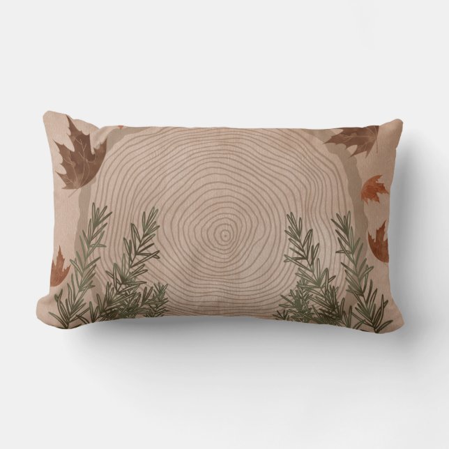 Elegant Botanical Christmas  Lumbar Pillow (Front)