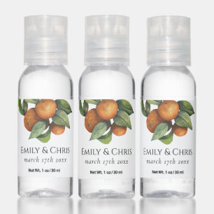 Elegant Botanical Citrus Greenery Wedding Hand Sanitizer
