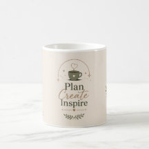 Elegant Botanical Coffee Mug – Inspirational Desk