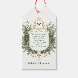 Elegant Botanical Corporate Business Gift Tags