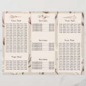 Elegant Botanical Cotton Pink Trifold Brochure (Back)