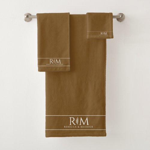 elegant Botanical Couple's Monogram