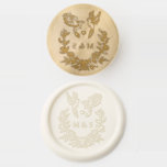 Elegant Botanical Doves Wedding Couple's Initials Wax Seal Stamp<br><div class="desc">Add a touch of timeless elegance to your wedding stationery with this beautifully crafted wax seal stamp kit. The set features a brass stamp engraved with an intricate design of two doves and a heart, encircled by a delicate botanical floral wreath and couple's monogram initials at the center. Paired with...</div>