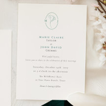 Elegant Botanical Emerald Monogram Wedding