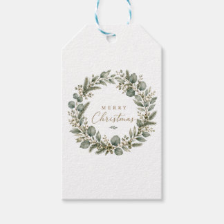 Elegant Botanical Eucalyptus Christmas Gift tags