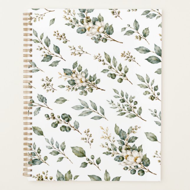 Elegant Botanical Eucalyptus Planner (Front)