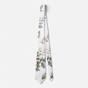 Elegant Botanical Eucalyptus Tie