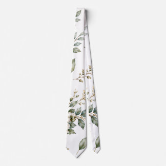 Elegant Botanical Eucalyptus Tie