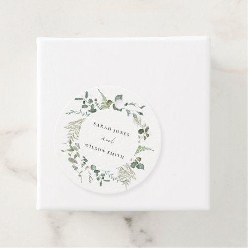 Elegant Botanical Eucalyptus Watercolor Wedding Favor Tags