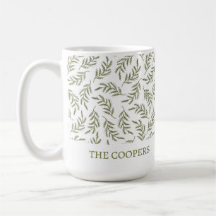 Elegant Botanical Festive Cypress Holiday Coffee Mug