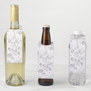 Elegant Botanical File Folder Set Bottle Hanger Tag