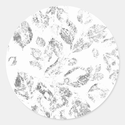 Elegant Botanical File Folder Set Classic Round Sticker