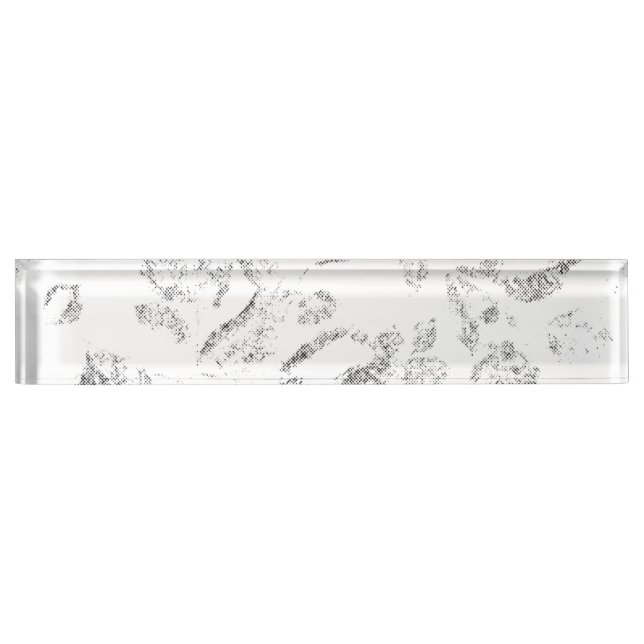 Elegant Botanical File Folder Set Desk Name Plate (Front)