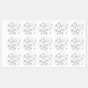 Elegant Botanical File Folder Set Labels