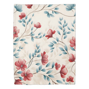 Elegant Botanical Floral Branch Duvet Cover