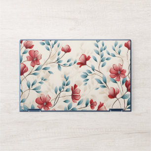 Elegant Botanical Floral Branch Pattern HP Laptop Skin