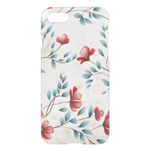 Elegant Botanical Floral Branch Pattern iPhone SE/8/7 Case