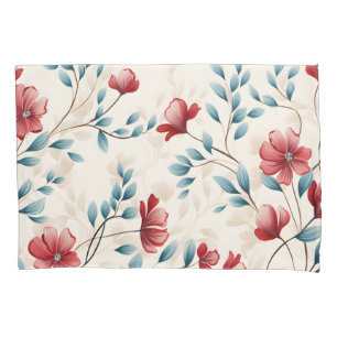 Elegant Botanical Floral Branch Pillow Case