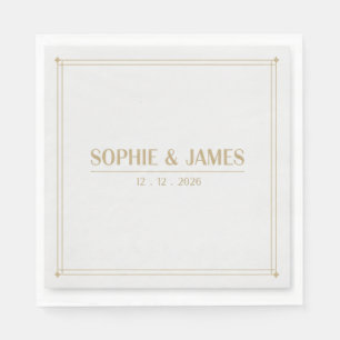 Elegant Botanical Floral Bridal Shower Personalize Napkins