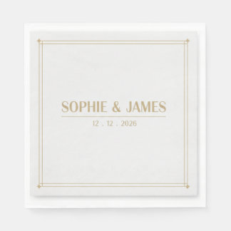 Elegant Botanical Floral Bridal Shower Personalize Napkins