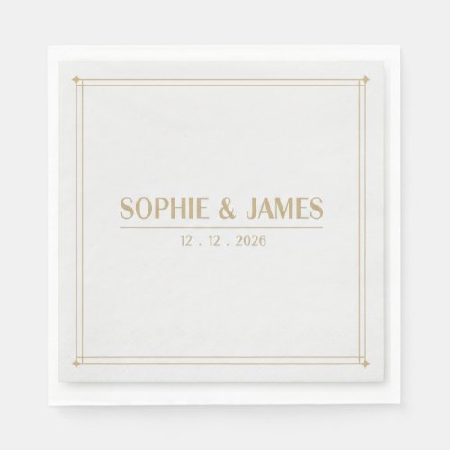 Elegant Botanical Floral Bridal Shower Personalize Napkins