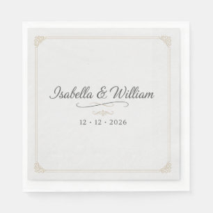 Elegant Botanical Floral Bridal Shower Personalize Napkins