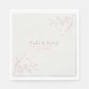 Elegant Botanical Floral Bridal Shower Personalize Napkins