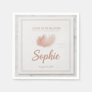 Elegant Botanical Floral Bridal Shower Personalize Napkins