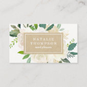 Elegant Botanical Floral Business Card (Front)