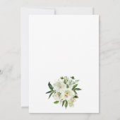 Elegant Botanical Floral Greenery Bridal Shower Invitation (Back)
