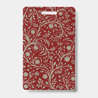 Elegant Botanical Floral Pattern – Minimal Nature  Badge