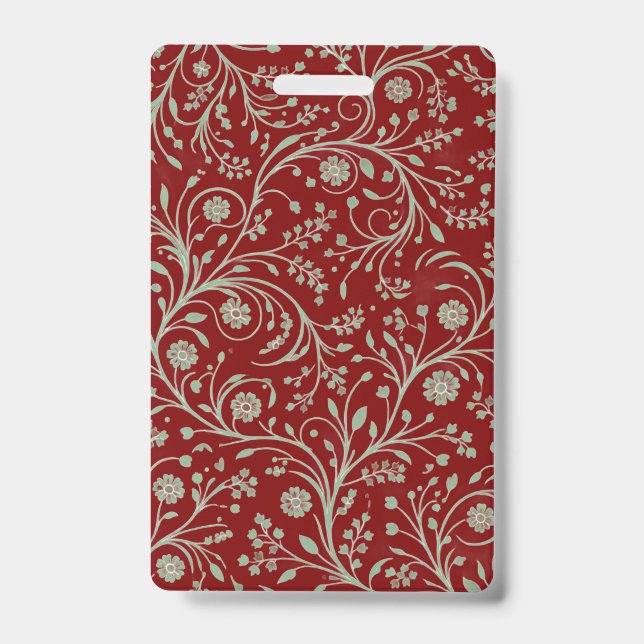Elegant Botanical Floral Pattern – Minimal Nature  Badge (Front)