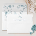 Elegant Botanical Floral Sea Glass Wedding  Envelope<br><div class="desc">Introduce an air of refined elegance to your wedding stationery with our exquisite wedding envelope. Featuring a delicate, hand-drawn botanical floral pattern in soft sea glass hues, this envelope is a true testament to timeless beauty. The interior design offers a captivating touch, while the exterior showcases a clean, classic white...</div>