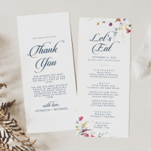 Elegant Botanical Floral Thank You and Wedding