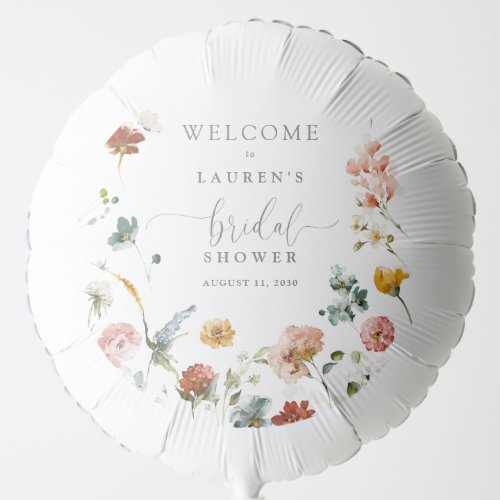 Elegant Botanical Garden Blush Pink Bridal Welcome Balloon