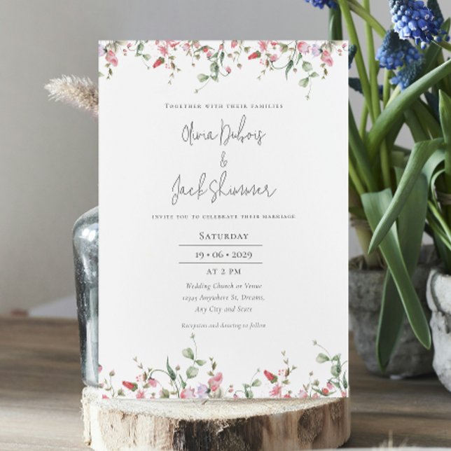 Elegant botanical garden Roses Wedding Invitat Invitation (Creator Uploaded)