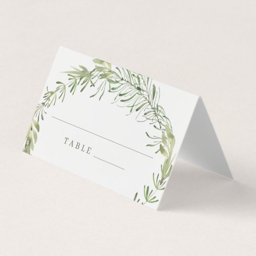 Elegant Botanical Greenery Wedding Place Cards