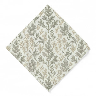 Elegant Botanical Herbarium Pocket Square Bandana