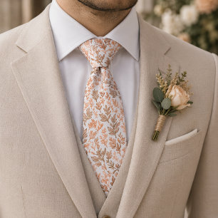 Elegant Botanical Herbarium Sage Green & Ivory Neck Tie